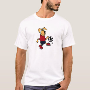 XX lustiger Hund, der Fußball spielt T-Shirt