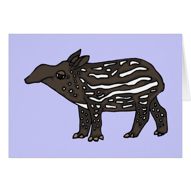 XX lustiger Tapir-Cartoon (Vorderseite (Horizontal))
