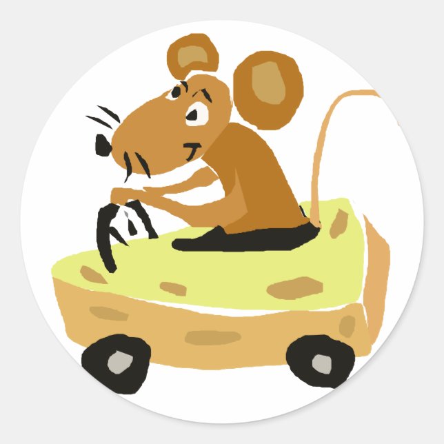 XX- Maus Cartoon Runder Aufkleber (Vorderseite)