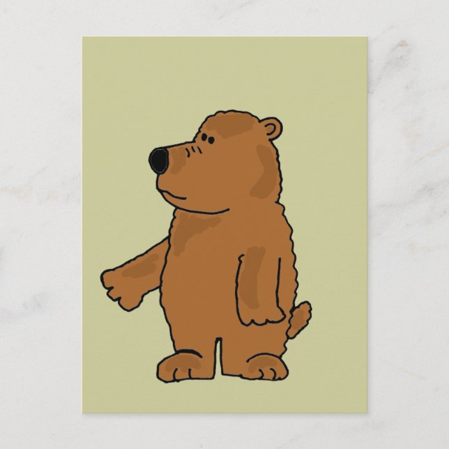 XX - Niedlicher Braunbär-Cartoon Postkarte (Vorderseite)