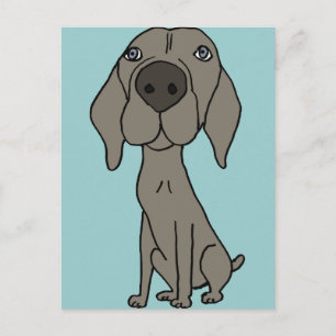 XX - Niedliches Weimaraner-Design Postkarte