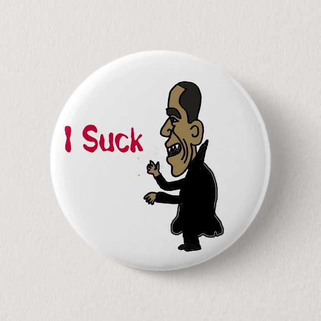 XX Obama der Vampire-politische Cartoon Button (Vorderseite)