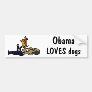 XX Obama-LIEBEN Hunde Autoaufkleber