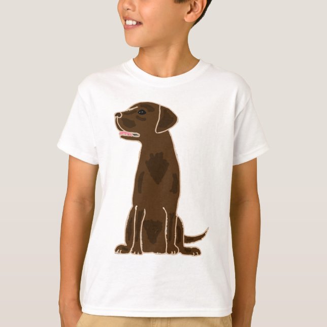 XX Schokoladen-Labrador retriever-Hündchen T-Shirt (Vorderseite)