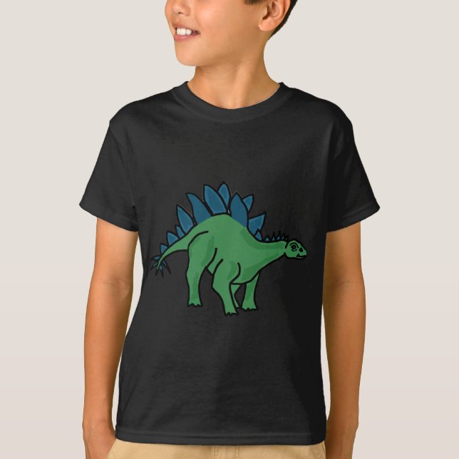 XX Stegosaurus-Dinosaurier-Cartoon T-Shirt (Vorderseite)