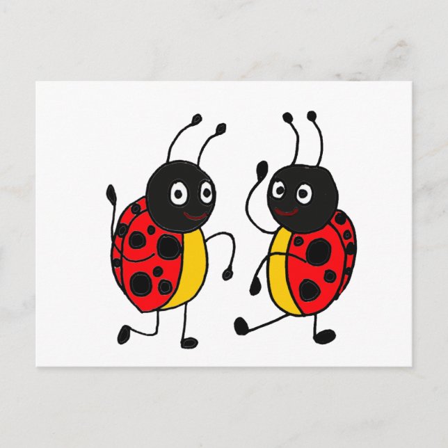 XX - Tanzende Ladybugs Postkarte (Vorderseite)