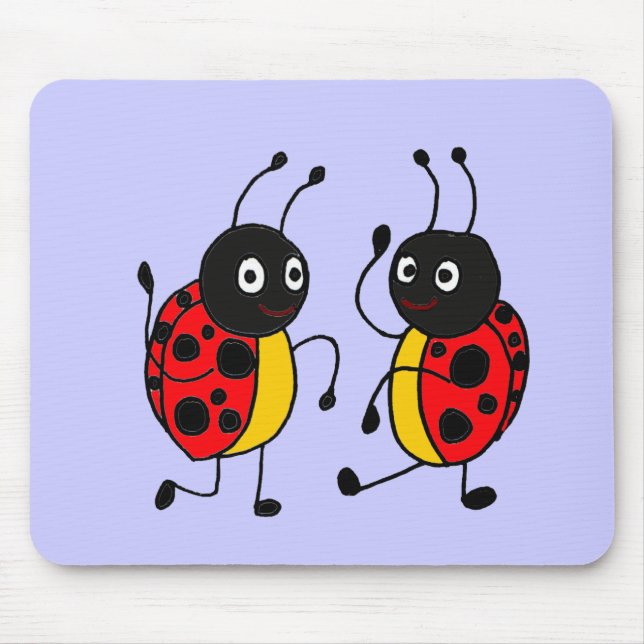 XX tanzende Marienkäfer Mousepad (Vorne)