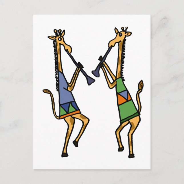 XX- TanzGiraffen Postkarte (Vorderseite)
