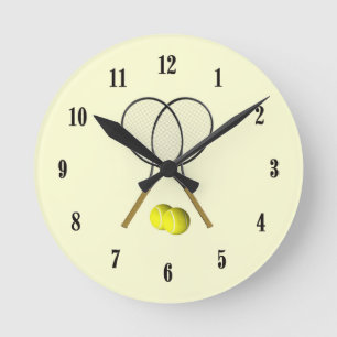 xx Tennis Sport Doppel Runde Wanduhr