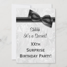 XX. ÜBERRASCHUNG Geburtstagsparty Damask und Bow Einladung