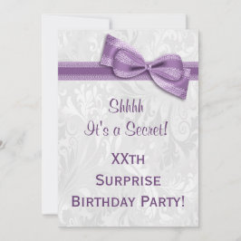 XX. ÜBERRASCHUNG Geburtstagsparty Damask und Bow Einladung