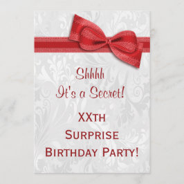 XX. ÜBERRASCHUNG Geburtstagsparty Damask und Bow Einladung