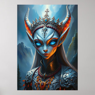 Xylanthia the Horned Oracle - Gothic Dark Fantasy  Poster