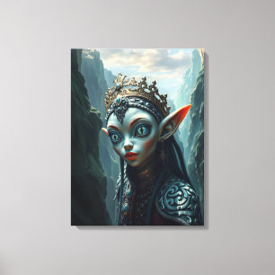 Xylariel die Azurblaue Herrscherin Fantasie Leinwanddruck