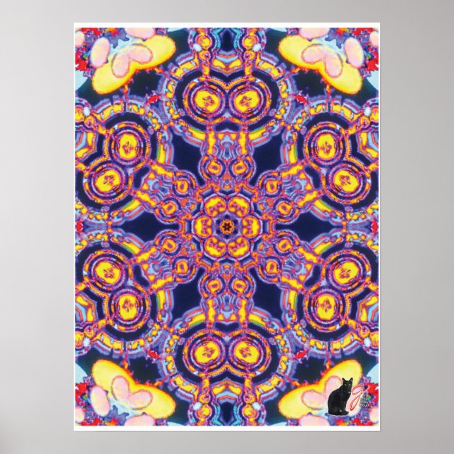 Xylem Kinetic Collage Kaleidoscope Poster (Vorne)