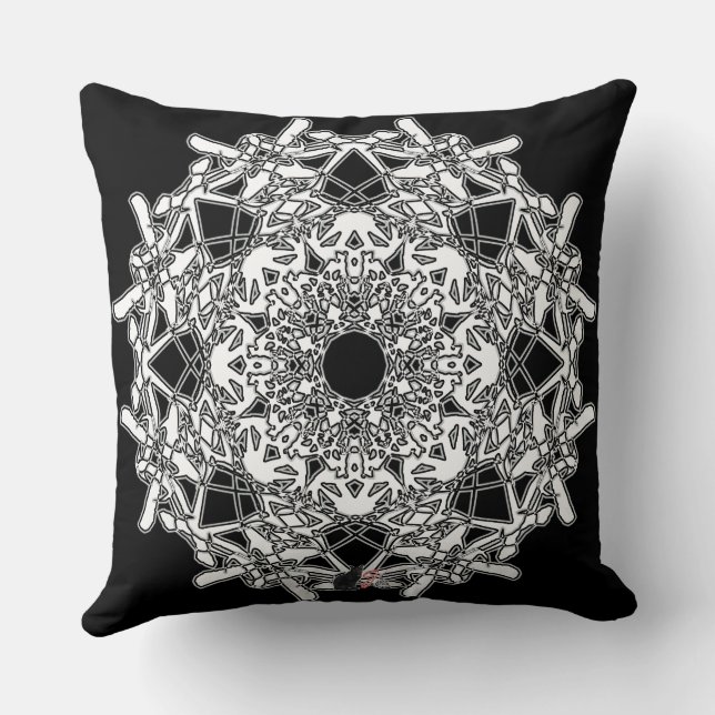 Xylographisches Octa Glyph Pillow Kissen (Rückseite)