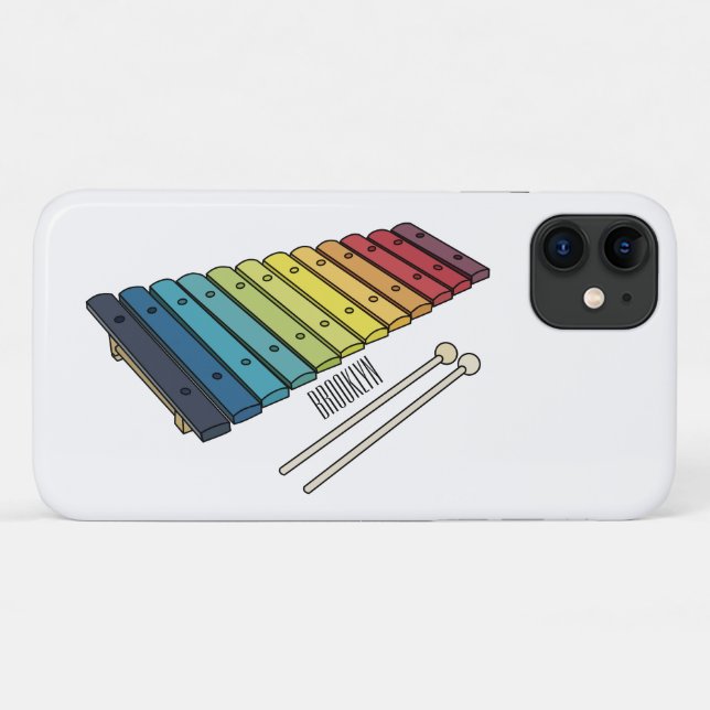 Xylophon-Cartoon-Abbildung Case-Mate iPhone Hülle (Rückseite (Horizontal))