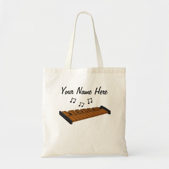 Xylophone Custom Tote Bag Perkussionist Musiker Tragetasche (Vorne)