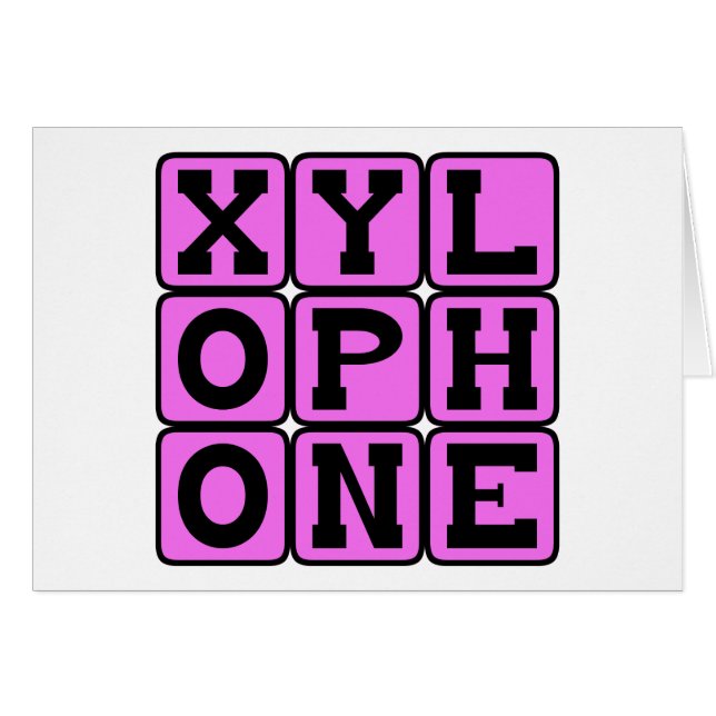 Xylophone, Instrument de musique (Devant horizontal)