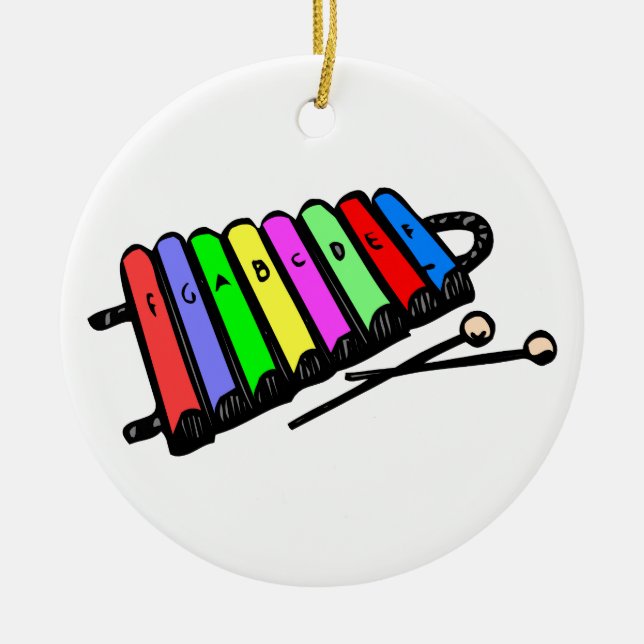 XYLOPHONE-RUNDE VERZIERUNG KERAMIKORNAMENT (Vorne)