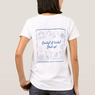 Y2k 2000er Filmprinzessin Bachelorette Custom T-Shirt