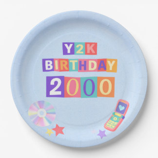 Y2K 2000's Trendy Birthday Party Napkin Pappteller