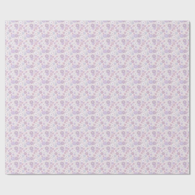 Y2K-Blumenmuster Geschenkpapier (Flach)