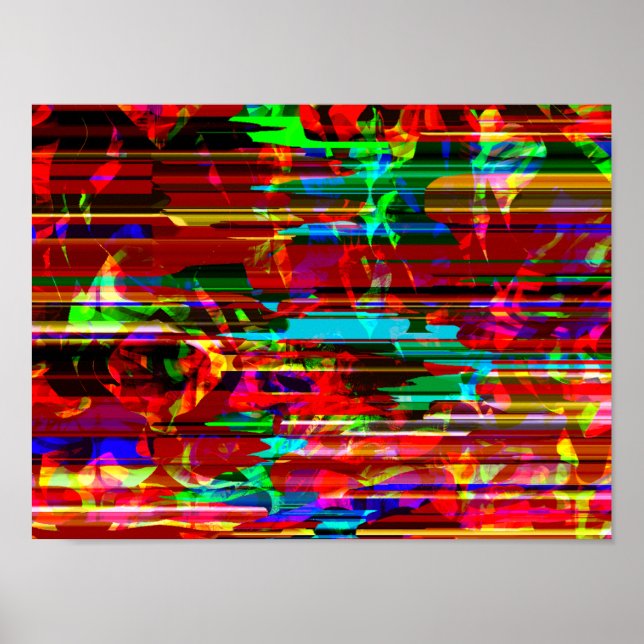 Y2k Cyberpunk Tech Modular Synthesize Graphic Poster (Vorne)