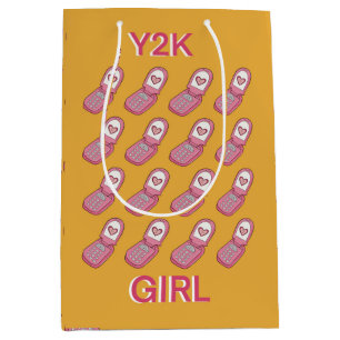 Y2K Drehend Telefone Herzmuster Mittlere Geschenktüte