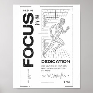 Y2k Fitness-Zitat Gym-Training Disziplin Yoga Spor Poster