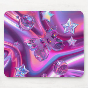 Y2K Holografischer Gradienten-Mauspad   Chrome Sta Mousepad