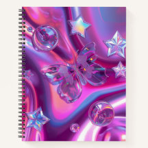 Y2K Holographic Journal | Chrome Stars & Butterfly