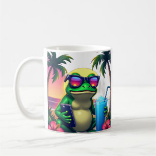 Y2K mürrischer Frosch Vaporwave Retro Tropischer S Kaffeetasse