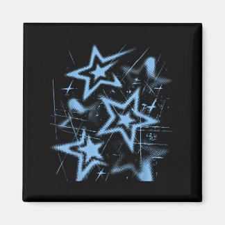 Y2k Nge Stars 2000er Jahre Blau Cyber Vintage Graf Magnet
