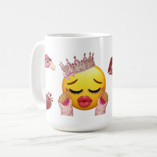 Y2K-Prinzessinnen-Emoji-Ästhetik-Süße-Tasse Kaffeetasse