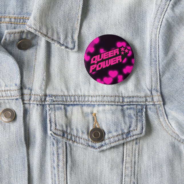 Y2K Queer Power Stolz Button (Beispiel)