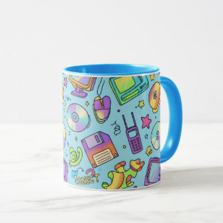 Y2K Retro Tech Aesthetic Doodle Coffee Mug