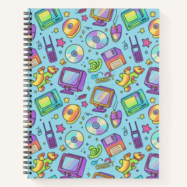 Y2K Retro Tech Aesthetic Journal Notizbuch (Vorderseite)