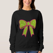 Y2K Retro-Vibe Hot Pink und Grün Weihnachts-Schlei