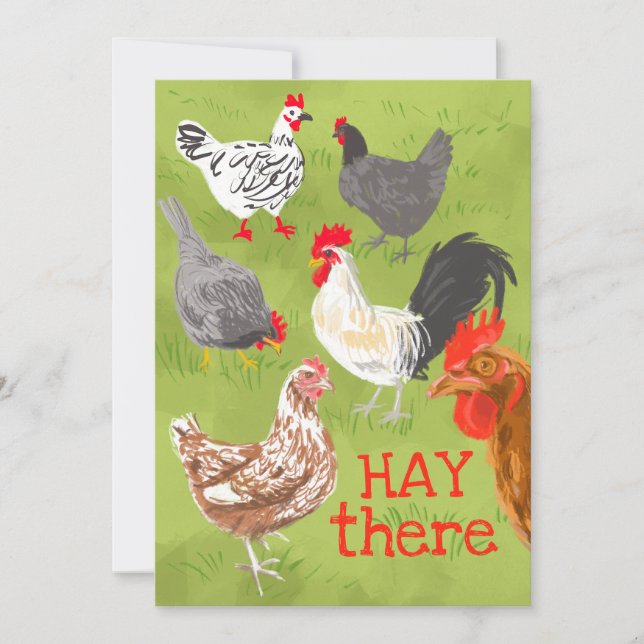 Y a-t-il juste du poulet avec votre carte de voeux (Devant)