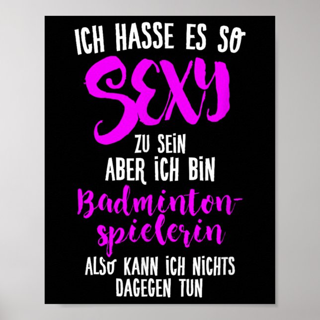 Y Badminton Player, Shuttle Badminton Poster (Vorne)