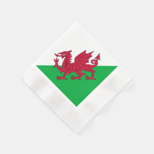 Y Ddraig Goch: Geprägte Cocktail-Servietten Serviette