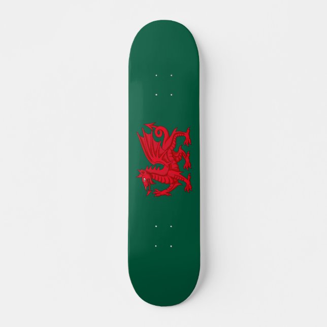 Y Ddraig Goch - Roter Drache Skateboard (Vorne)