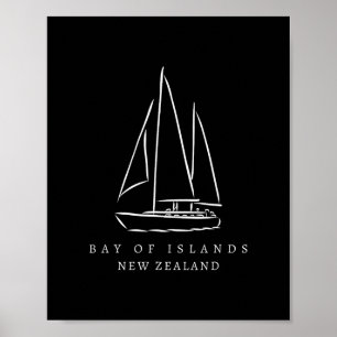 Y der Inseln Neuseeland Souvenir Segelgruppe M Poster