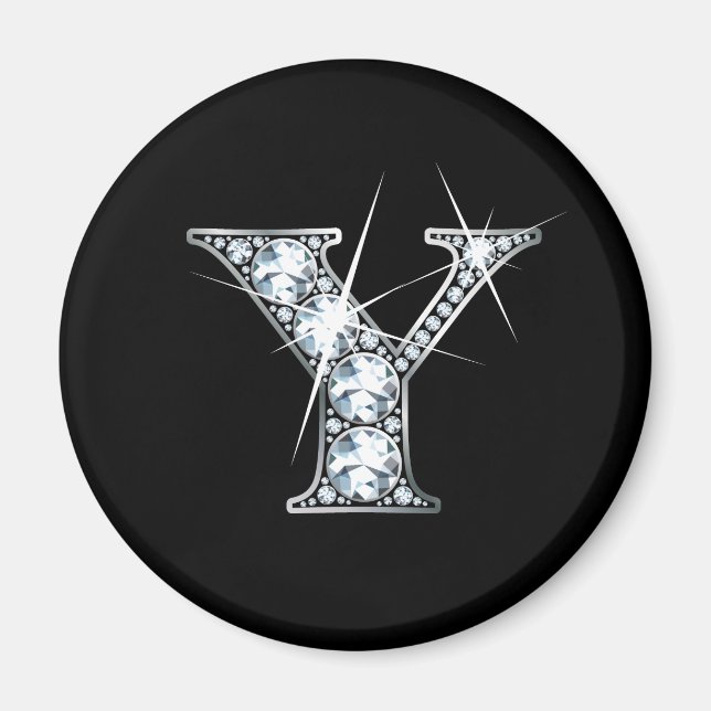 "Y" Diamond Bling Magnet (Vorne)