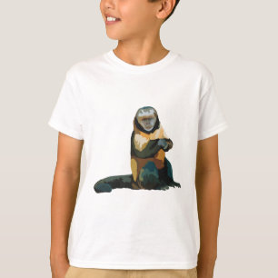 Y ist für Gelbes geröstetes Kapuzinin T-Shirt