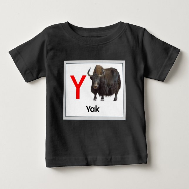 Y ist für Yak Baby T-shirt (Vorderseite)