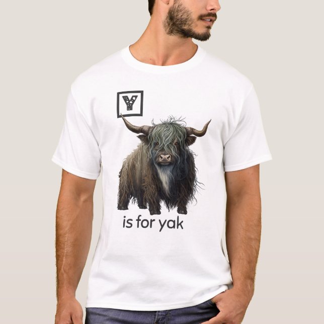 Y ist für Yak T - Shirt (Vorderseite)