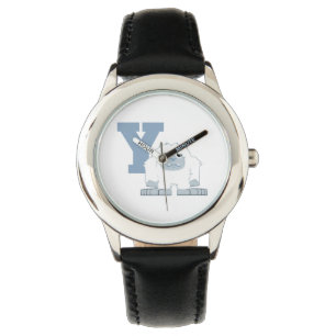 Y ist für Yeti Niedlich Cartoon Yeti Monster Armbanduhr