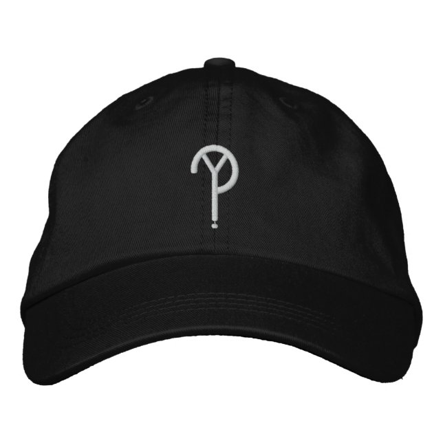 Y?- Symbol Hat- Schwarz (Farben können geändert we Bestickte Kappe (Vorderseite)